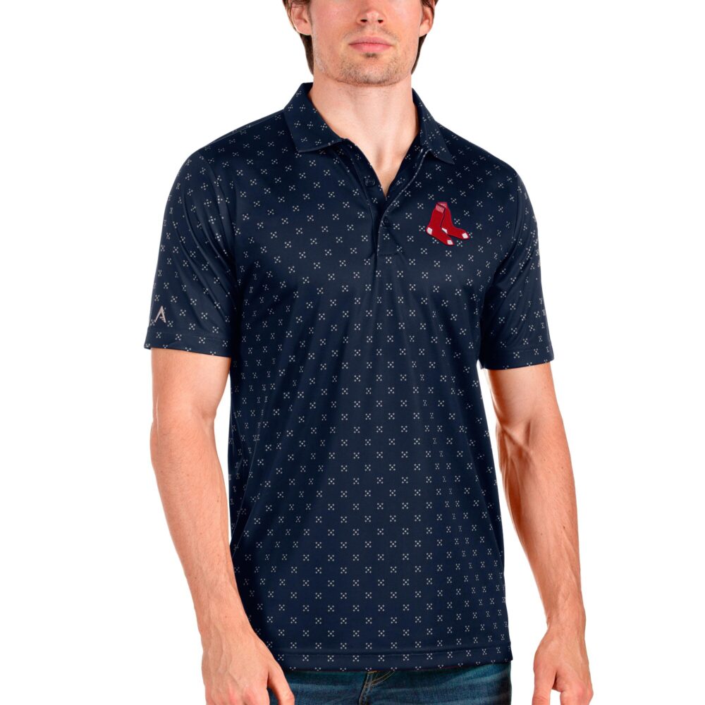 Men's Boston Red Sox Antigua Navy Spark Polo