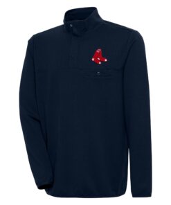 Men's Boston Red Sox  Antigua Navy Steamer Quarter-Snap Pullover Jacket