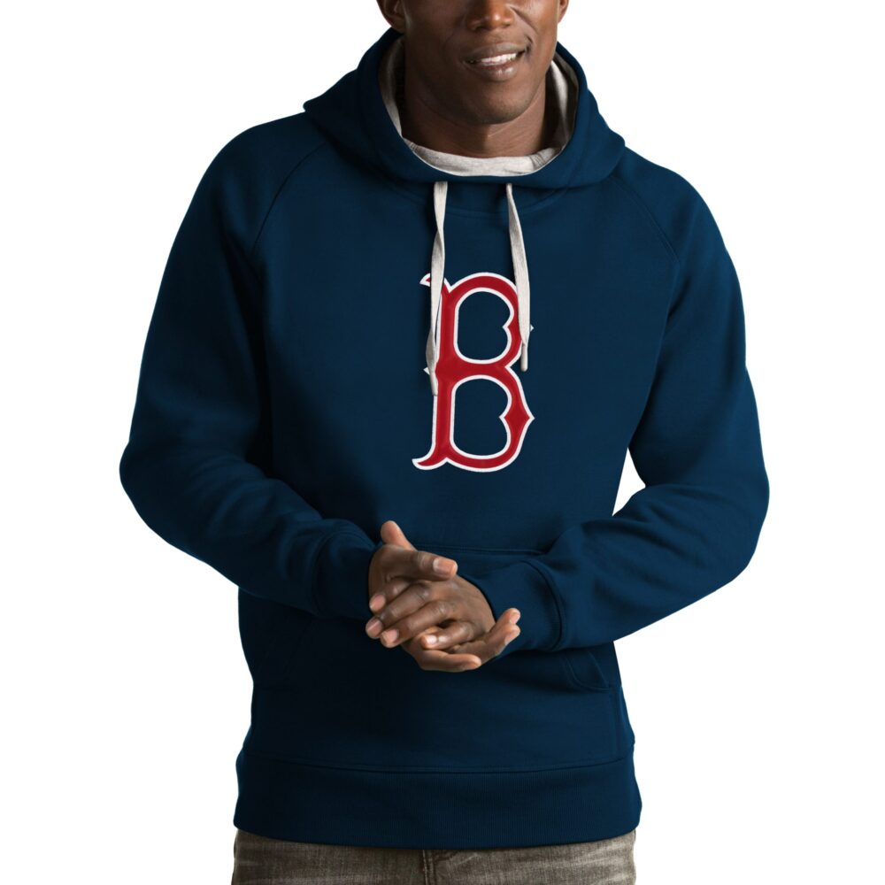 Men's Boston Red Sox Antigua Navy Victory Pullover Hoodie