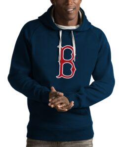 Men's Boston Red Sox Antigua Navy Victory Pullover Hoodie
