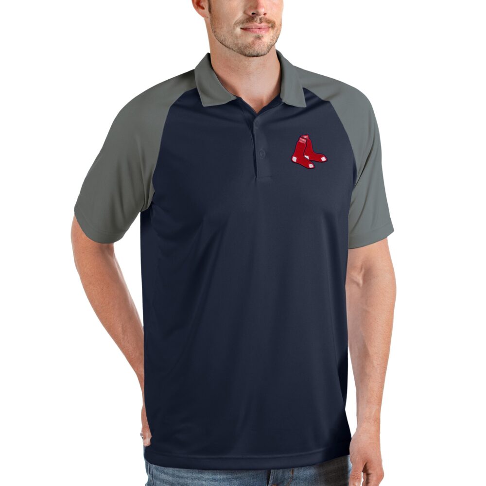Men's Boston Red Sox Antigua Navy/Gray Nova Polo