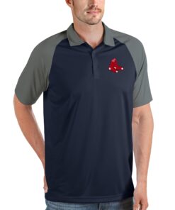 Men's Boston Red Sox Antigua Navy/Gray Nova Polo