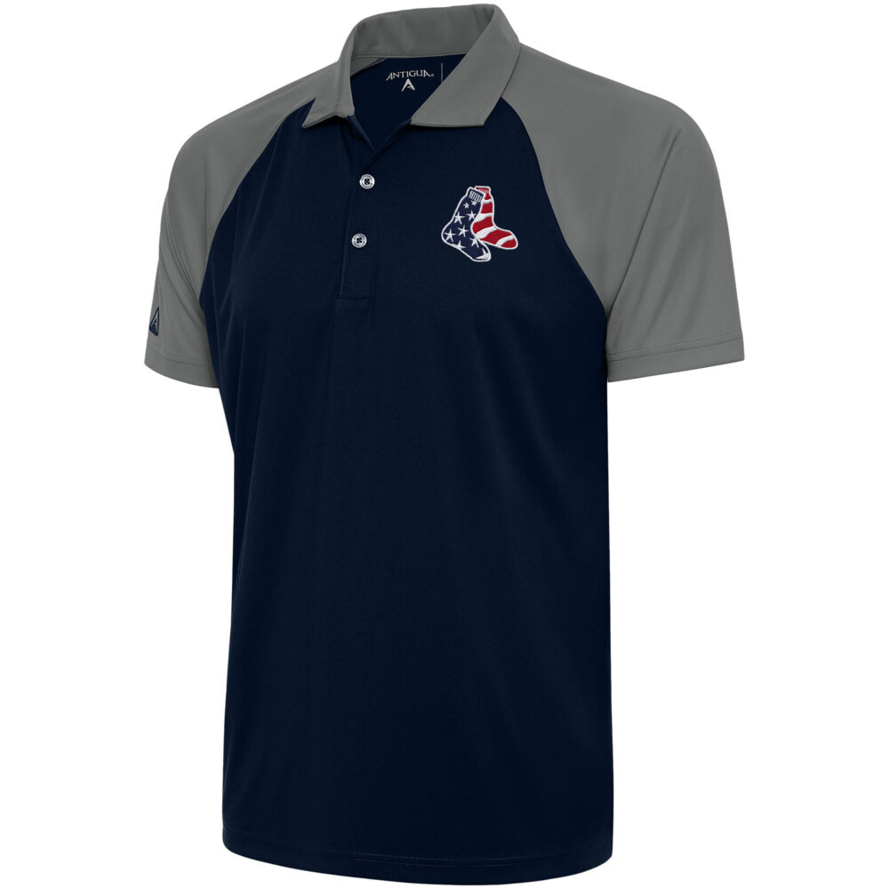Men's Boston Red Sox  Antigua Navy/Steel Patriotic Nova Polo