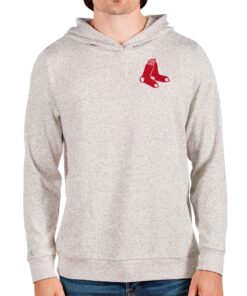 Men's Boston Red Sox Antigua Oatmeal Absolute Pullover Hoodie