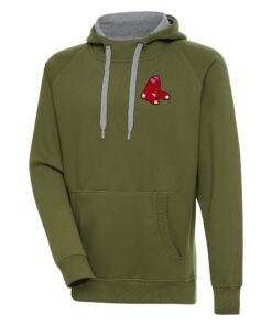 Men's Boston Red Sox  Antigua Olive Victory Pullover Hoodie