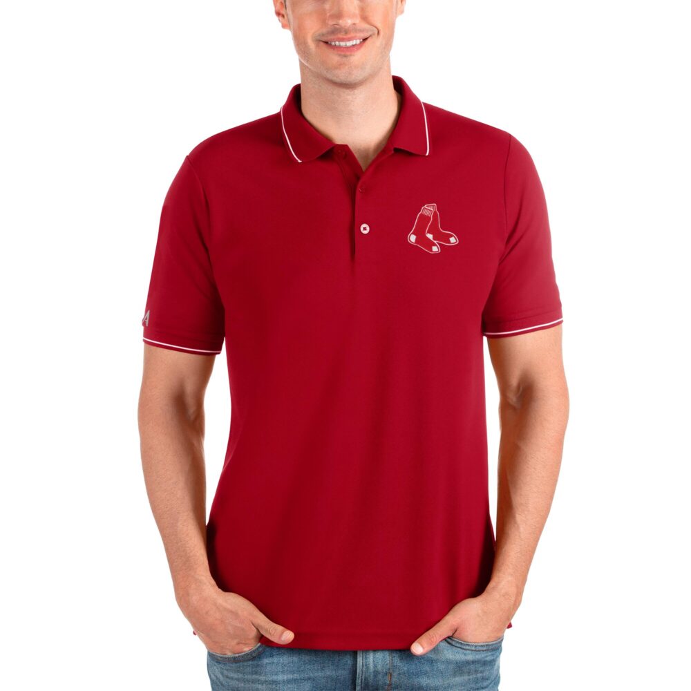 Men's Boston Red Sox Antigua Red Affluent Polo