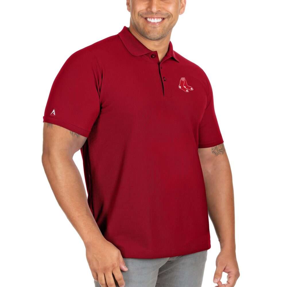 Men's Boston Red Sox Antigua Red Big & Tall Legacy Pique Polo