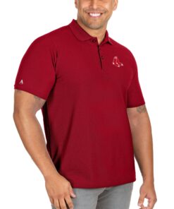 Men's Boston Red Sox Antigua Red Big & Tall Legacy Pique Polo