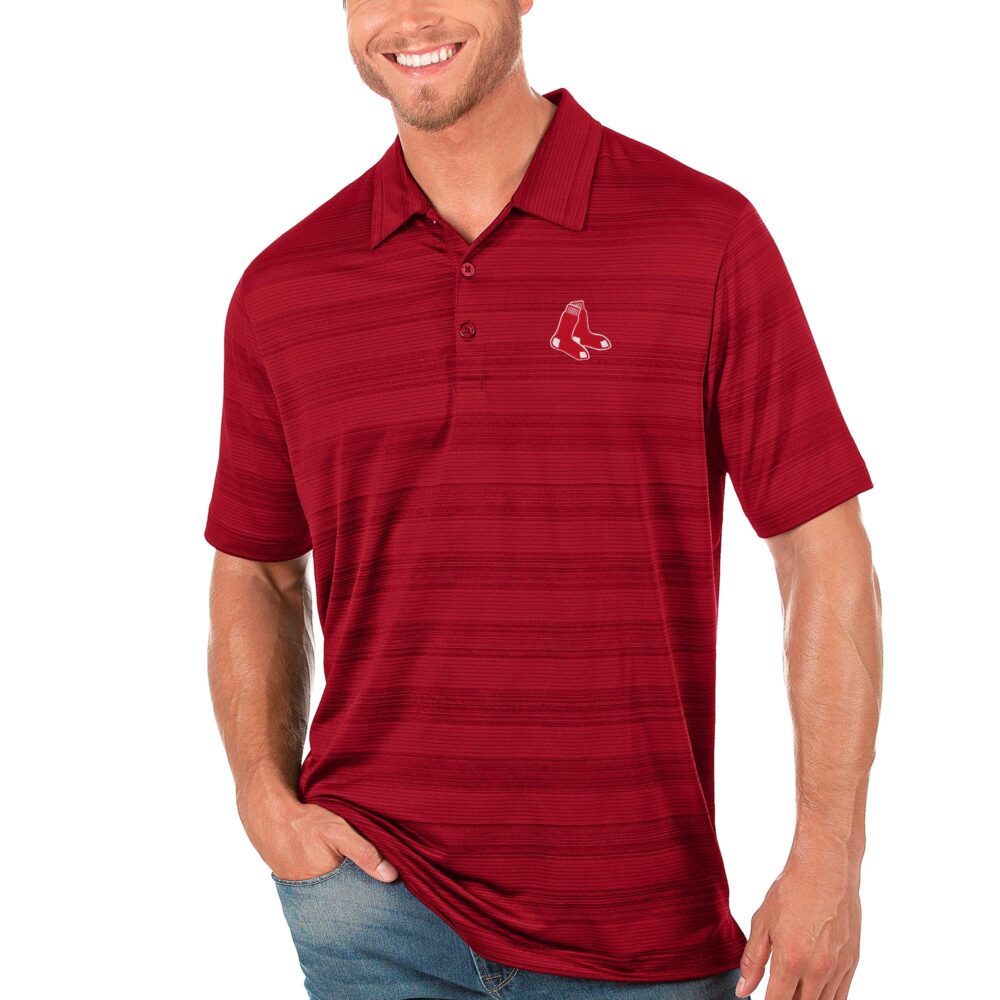 Men's Boston Red Sox Antigua Red Compass Polo
