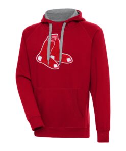 Men's Boston Red Sox  Antigua Red Victory Chenille Pullover Hoodie