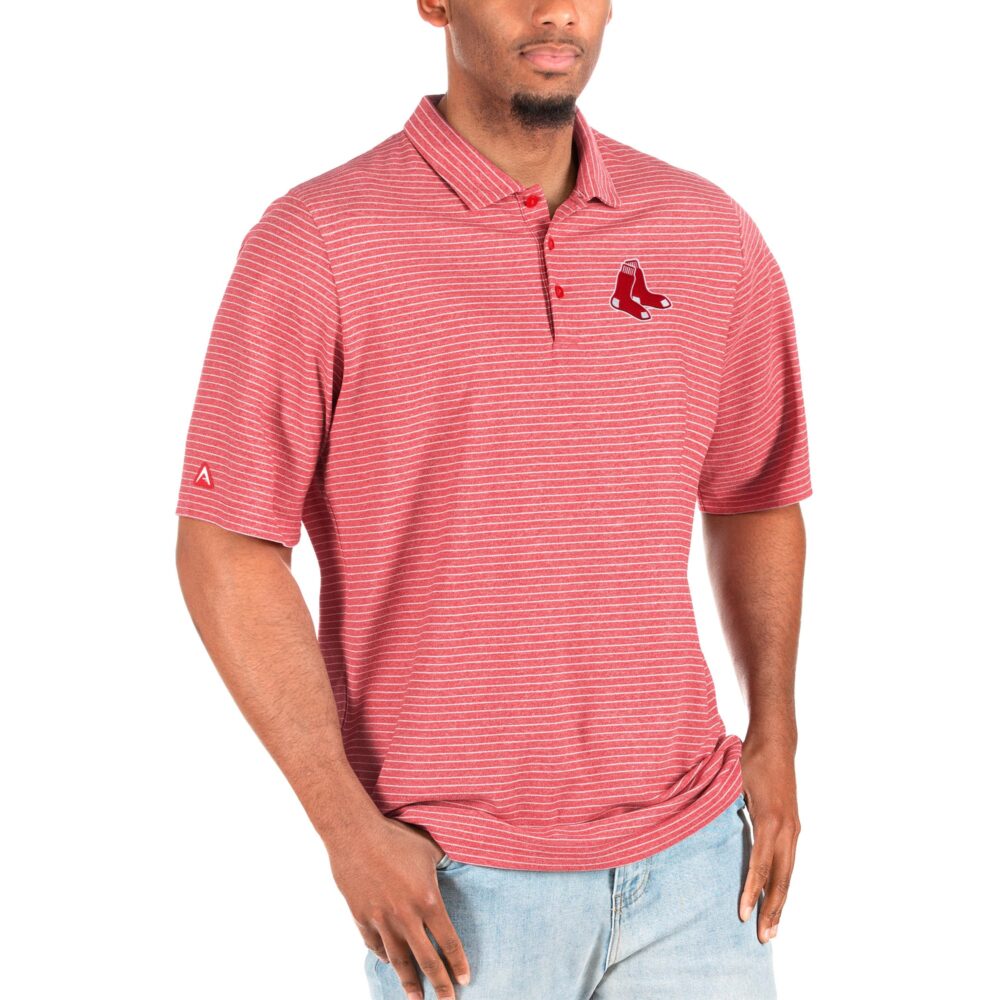 Men's Boston Red Sox Antigua Red/White Big & Tall Esteem Polo