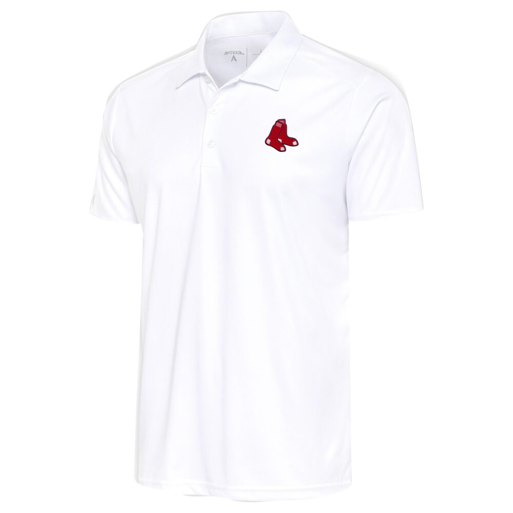 Men's Boston Red Sox Antigua White Apex Polo