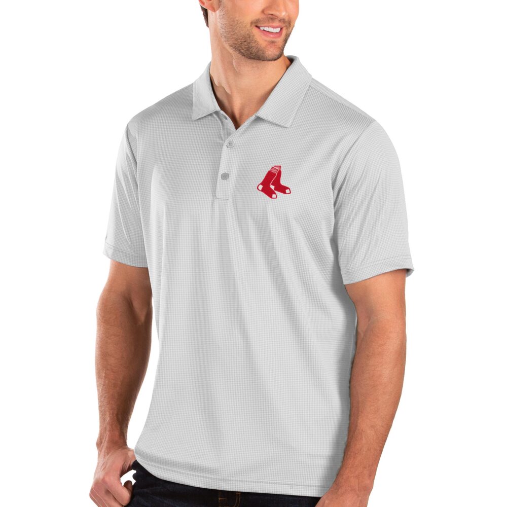 Men's Boston Red Sox Antigua White Balance Polo
