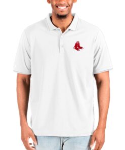 Men's Boston Red Sox Antigua White Big & Tall Affluent Polo
