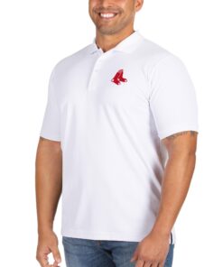 Men's Boston Red Sox Antigua White Big & Tall Legacy Pique Polo