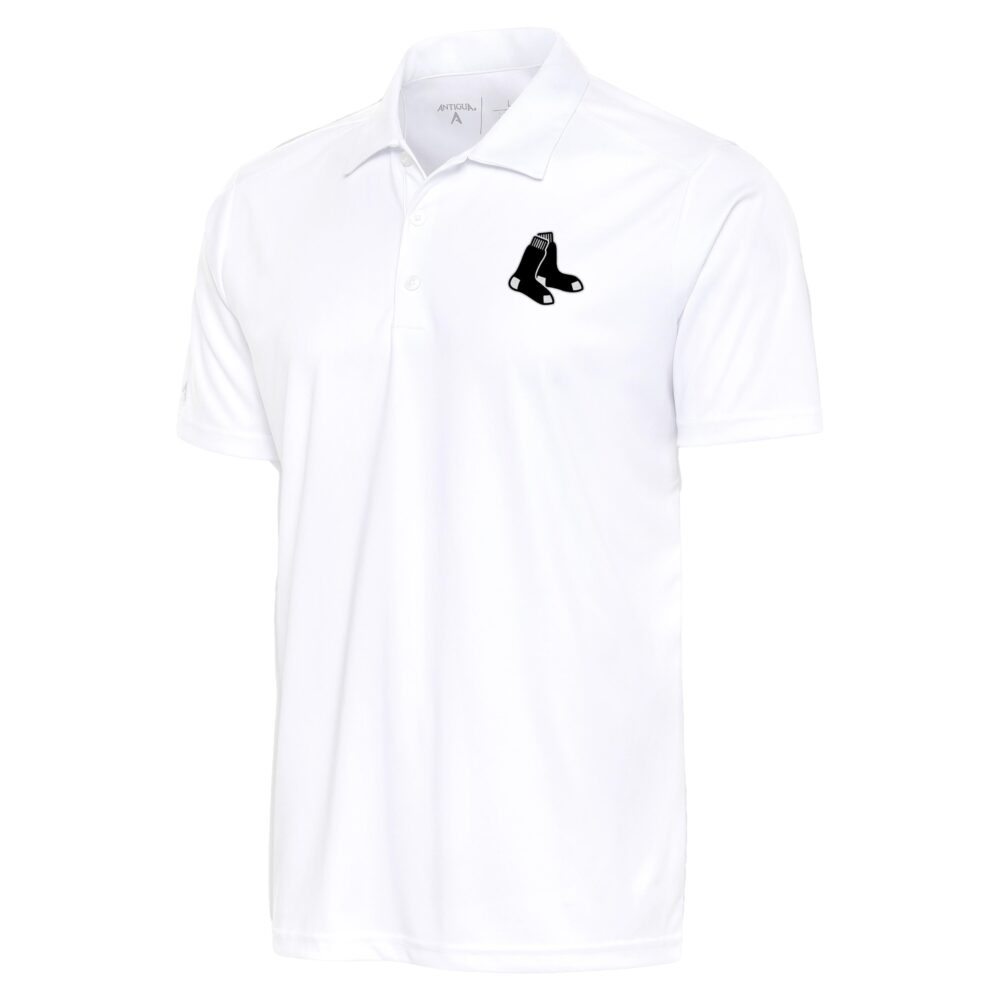 Men's Boston Red Sox Antigua White Big & Tall Metallic Tribute Polo