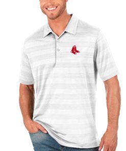 Men's Boston Red Sox Antigua White Compass Polo