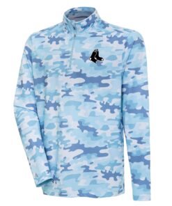 Men's Boston Red Sox  Antigua White Discord Quarter-Zip Sweatshirt