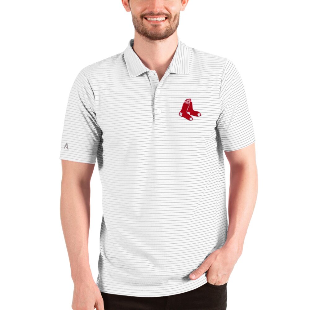 Men's Boston Red Sox Antigua White Esteem Polo