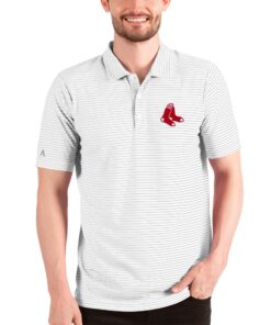 Men's Boston Red Sox Antigua White Esteem Polo