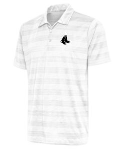 Men's Boston Red Sox Antigua White Metallic Compass Polo