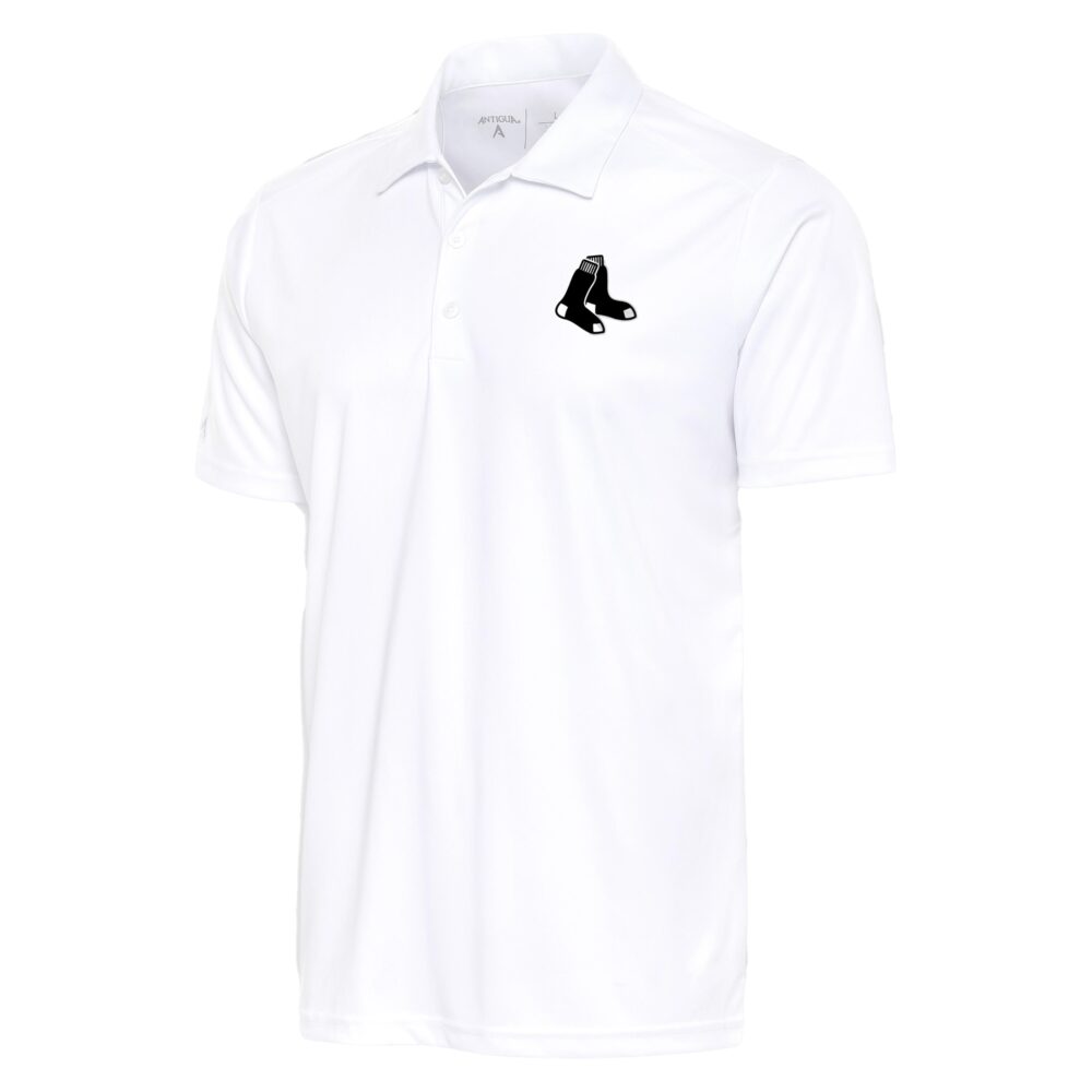 Men's Boston Red Sox Antigua White Metallic Tribute Polo