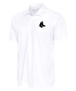 Men's Boston Red Sox Antigua White Metallic Tribute Polo