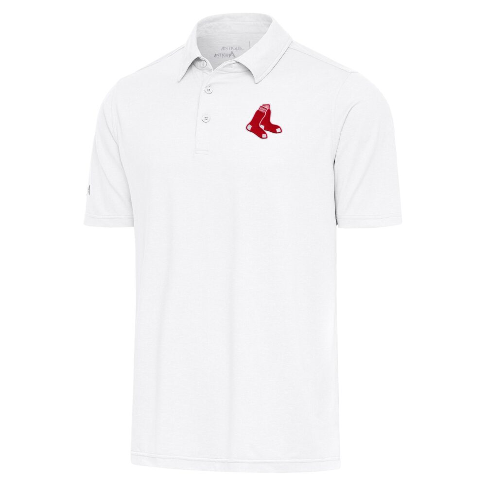 Men's Boston Red Sox  Antigua White Par Polo