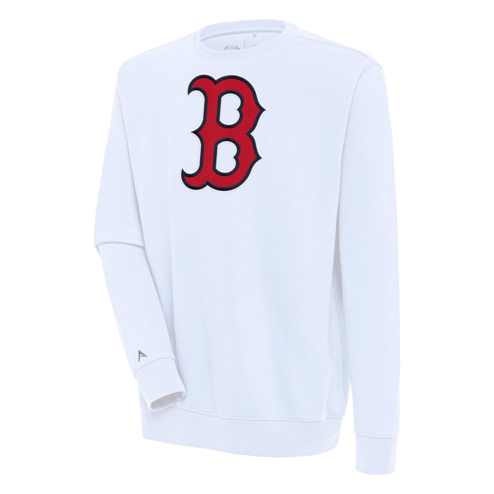 Men's Boston Red Sox  Antigua White Victory Pullover Sweatshirt