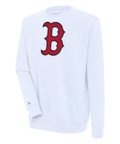 Men's Boston Red Sox  Antigua White Victory Pullover Sweatshirt