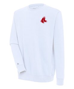 Men's Boston Red Sox  Antigua White Victory Pullover Sweatshirt