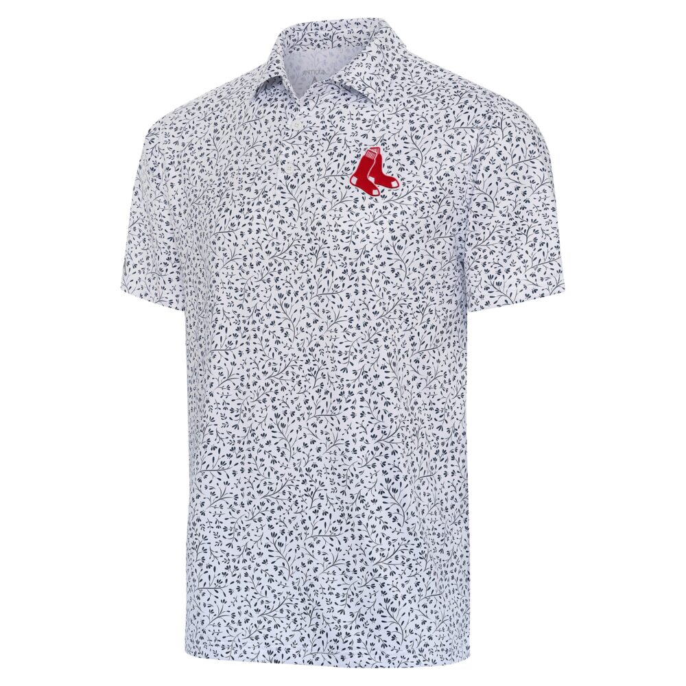 Men's Boston Red Sox  Antigua White/Navy Motion Polo