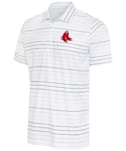 Men's Boston Red Sox Antigua White/Navy Ryder Polo
