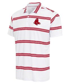 Men's Boston Red Sox Antigua White/Red Groove Polo
