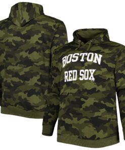 Men's Boston Red Sox Camo Allover Print Pullover Hoodie