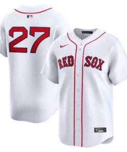 Men's Boston Red Sox Carlton Fisk Nike White Home Limited Player Jersey
