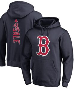 Men's Boston Red Sox Chris Sale  Branded Navy Backer Pullover Hoodie