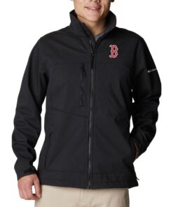 Men's Boston Red Sox  Columbia Black Ascender II Full-Zip Jacket