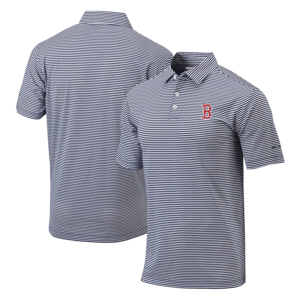 Men's Boston Red Sox Columbia Navy Golf Club Invite Omni-Wick Polo