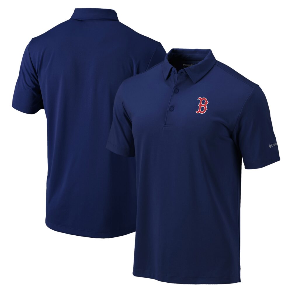 Men's Boston Red Sox Columbia Navy Omni-Wick Drive Polo