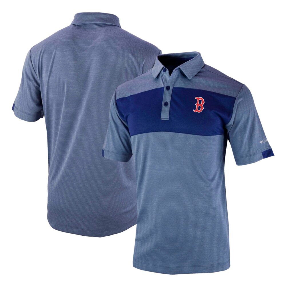 Men's Boston Red Sox Columbia Navy Omni-Wick Total Control Polo