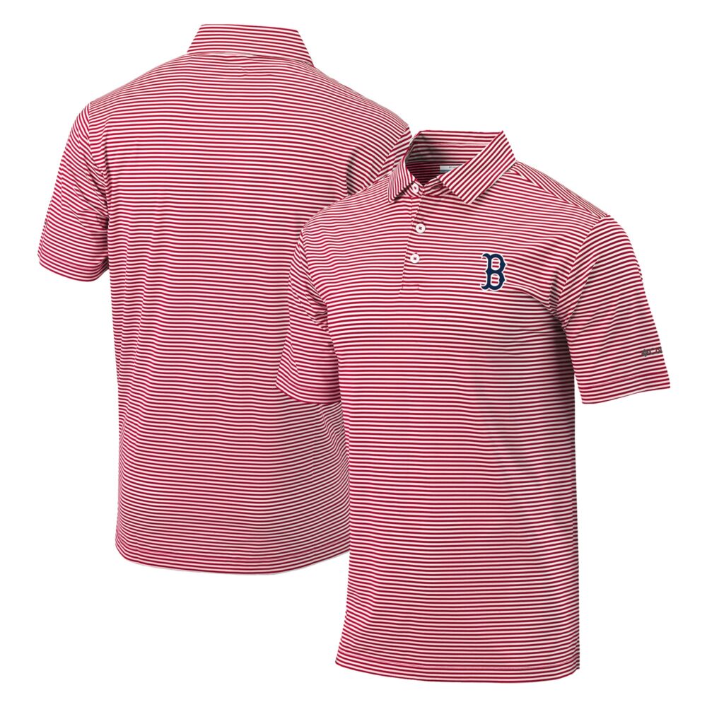 Men's Boston Red Sox Columbia Red Golf Club Invite Omni-Wick Polo