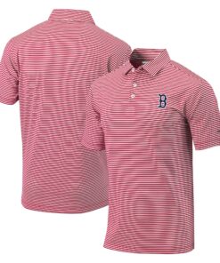 Men's Boston Red Sox Columbia Red Golf Club Invite Omni-Wick Polo