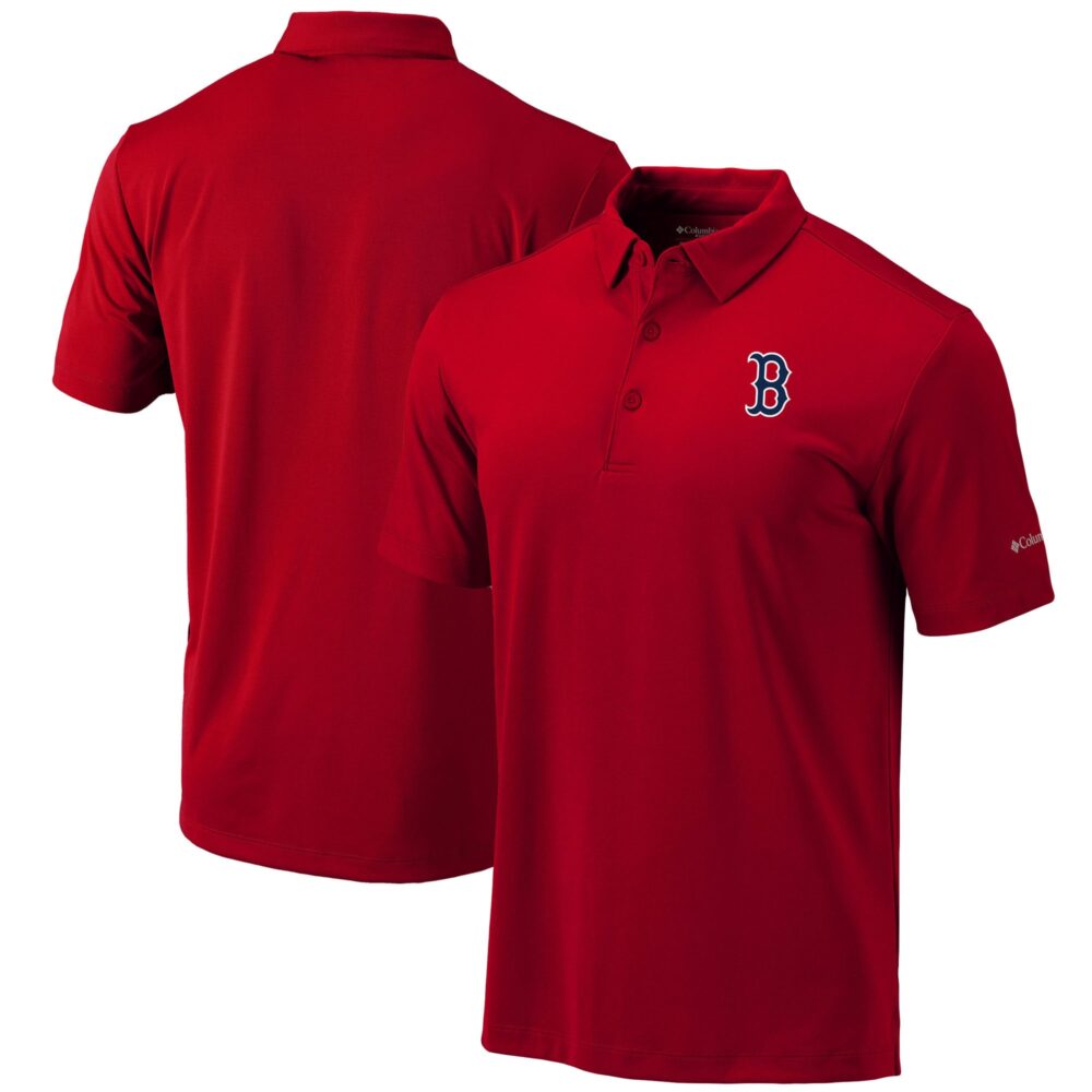 Men's Boston Red Sox Columbia Red Omni-Wick Drive Polo