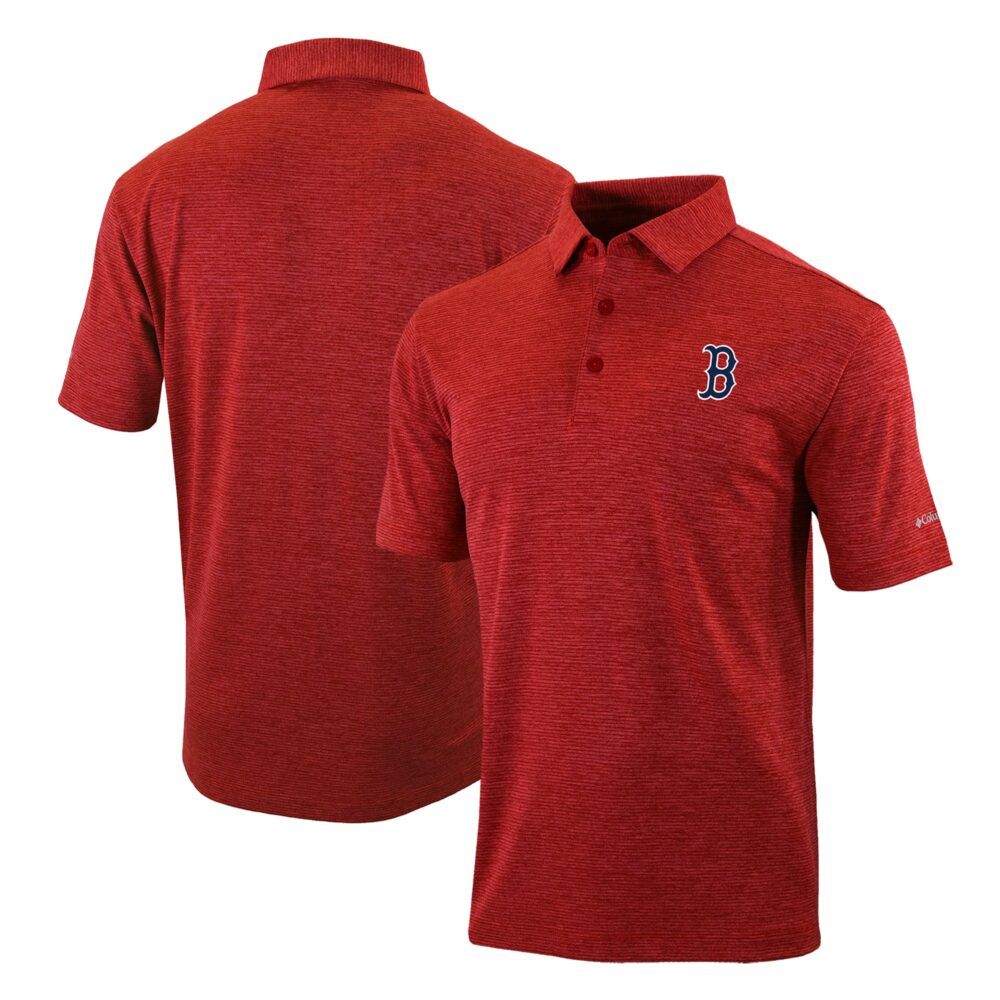 Men's Boston Red Sox Columbia Red Omni-Wick Polo