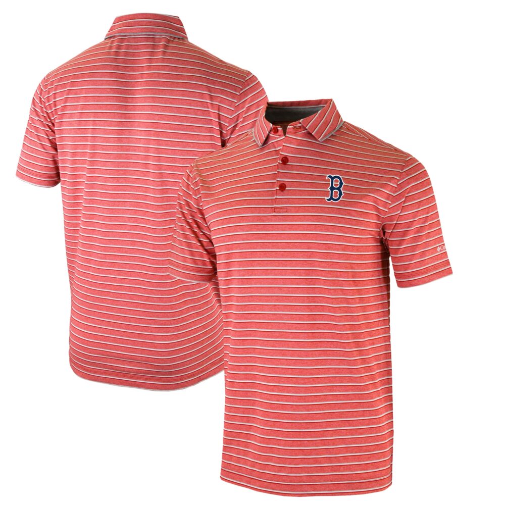 Men's Boston Red Sox  Columbia Red Omni-Wick Post Round Polo