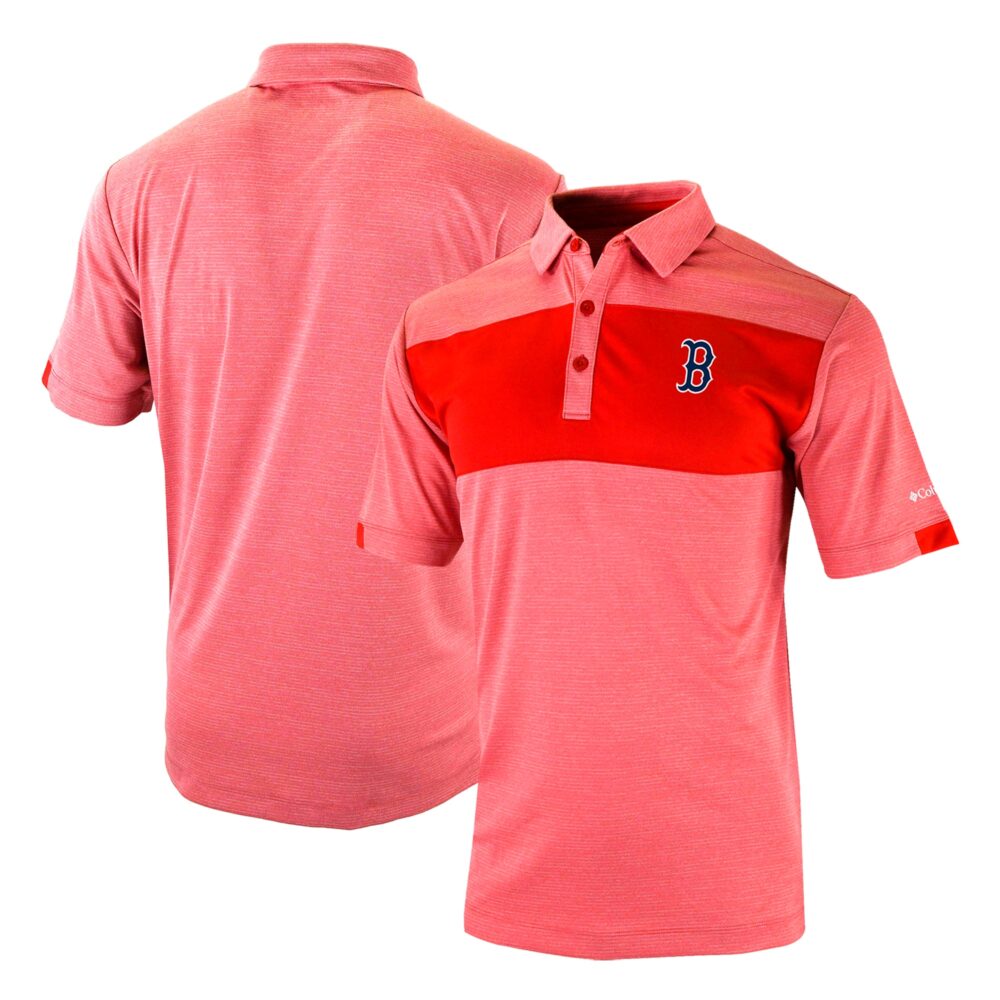 Men's Boston Red Sox Columbia Red Omni-Wick Total Control Polo