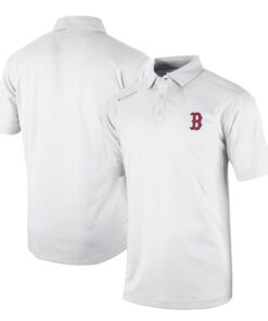 Men's Boston Red Sox Columbia White Omni-Wick Shotgun Polo