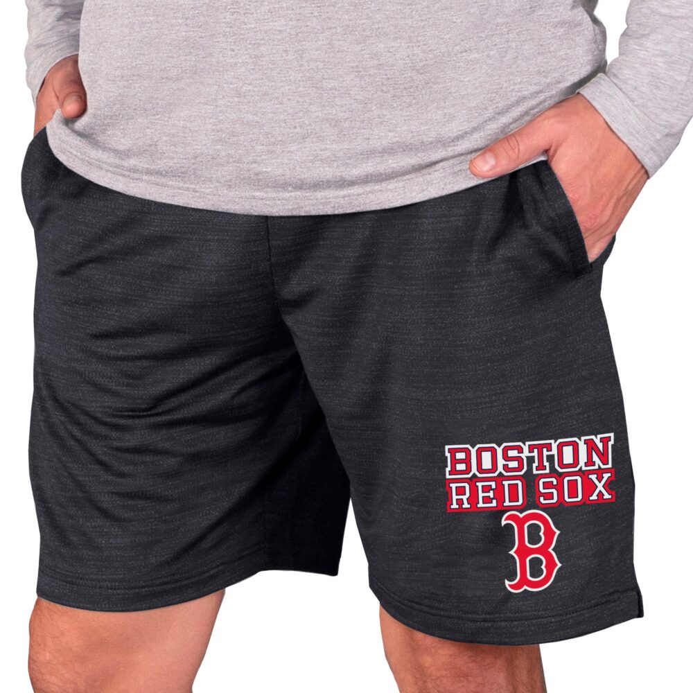 Men's Boston Red Sox Concepts Sport Charcoal Bullseye Knit Jam Shorts