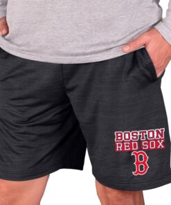 Men's Boston Red Sox Concepts Sport Charcoal Bullseye Knit Jam Shorts